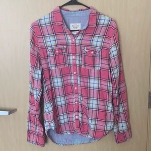 A&F Plaid Top